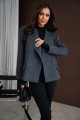 Ciemnoszara marynarka oversize damska w paski Me Gusta